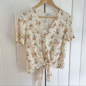 Madewell Novel Tie-Front Top in Windowbox Floral​​​